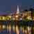 Osijek city reflected in the River Drva