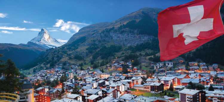 Zermatt | Alps | Mountain | Swiss flag | Riviera Travel | escorted tour