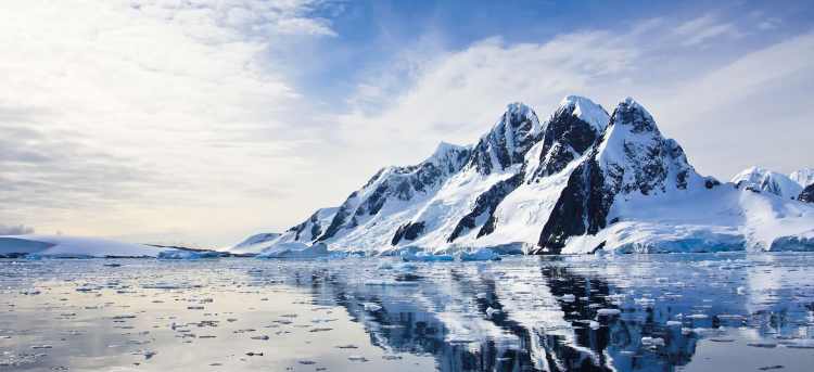 Stunning glacier reflected in the ocean | Antarctica