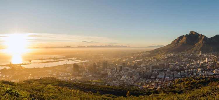 Cape Town at sunrise in South Africa