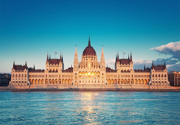 Hungarian Parliament Building on the Danube river