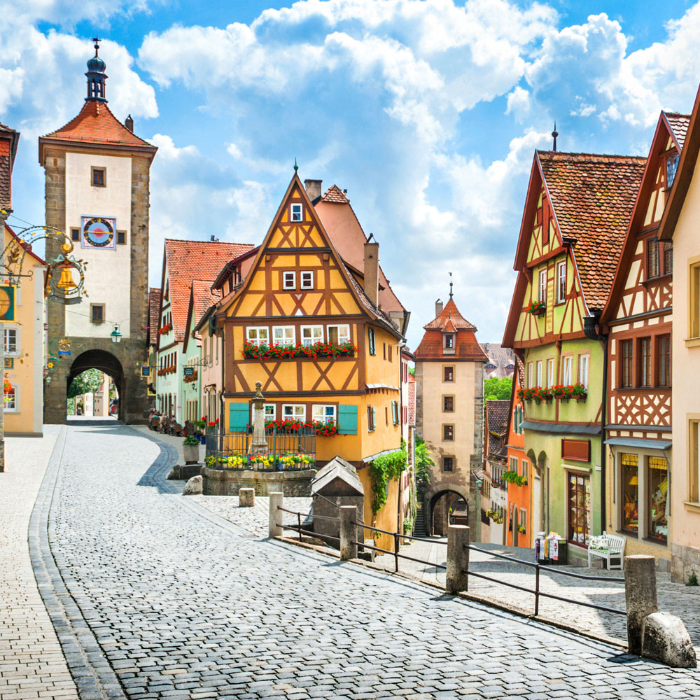 Historic town of Rothenburg ob der Tauber - Bavaria, Germany