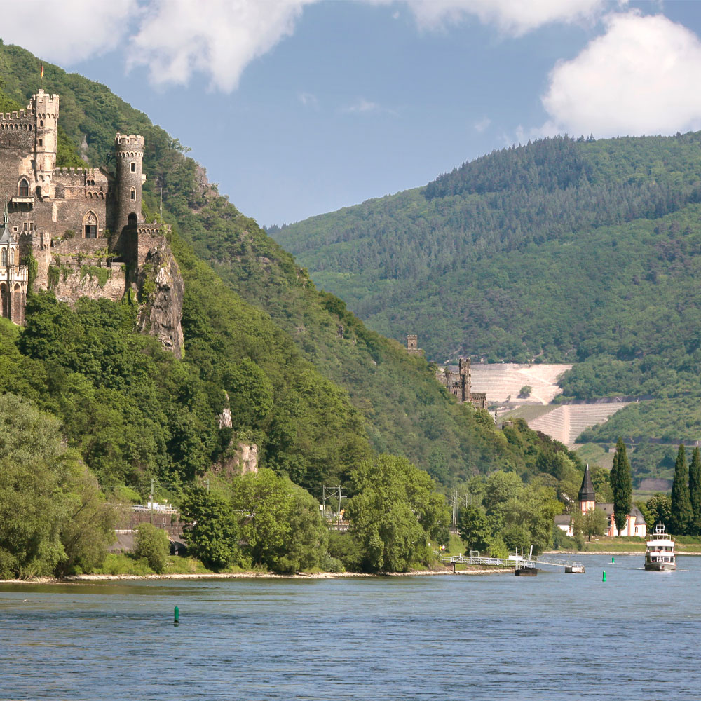 Castle Reichenstein in the Middle Rhine Valley, Germany