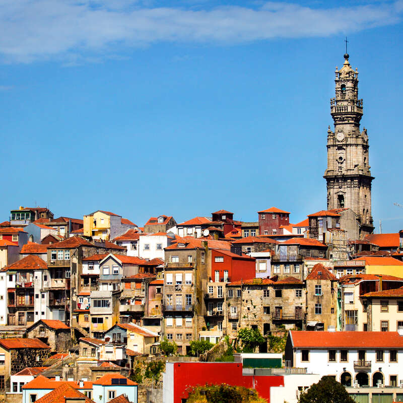 Clerigos Tower, Ribeira old town, Porto