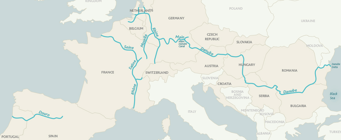 European Rivers Map V8 